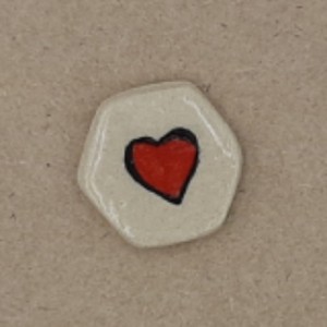 Heart : RED with Black Border