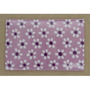 Lavender Floral Ceramic Tile