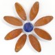 DAISY -  AMBER Petals (8) with BLUE Centre