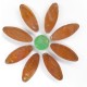 DAISY -  AMBER Petals (8) with GREEN Centre