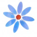 DAISY - BLUE Petals 8 with RED Centre