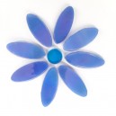 DAISY - BLUE Petals 8 with BLUE Centre