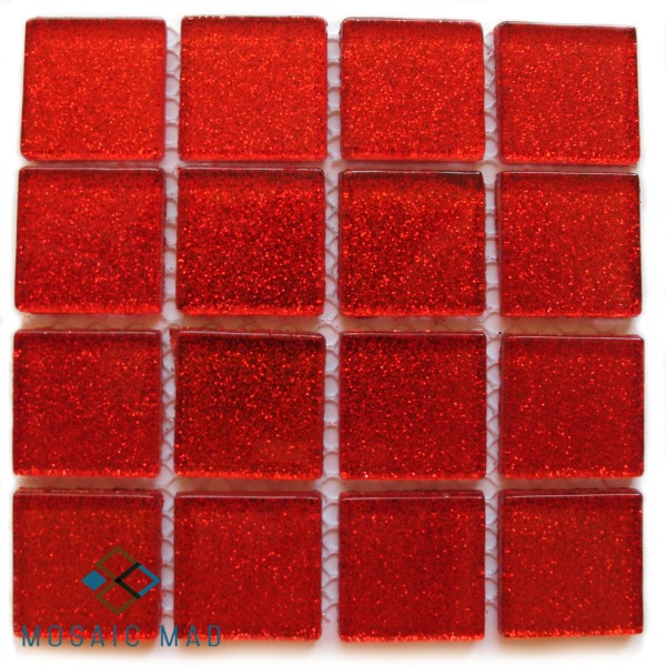 red, glitter, crystal glass, mosaic mad, tiles, mosaic tiles, glass tiles, red mosaic tiles