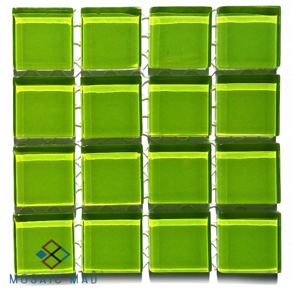 green, bright green, crystal glass, mosaic mad, tiles, mosaic tiles, glass tiles