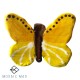 Mosaic Insert: Ceramic Butterfly Medium - Yellow