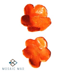 Flowers : 3D Orange Ceramic Insert Set (2)