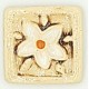 STAR FLOWER - WHITE Ceramic Glazed Stamp Deco Tile